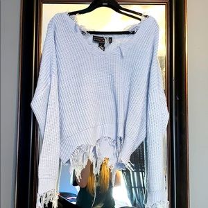 Crop Sweater with the fringes
